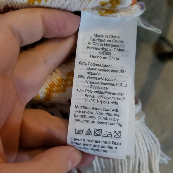 NWOT!! Madewell Fringed Jacquered Sweater Size S - Picture 7 of 10